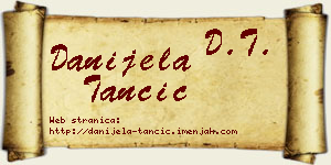 Danijela Tančić vizit kartica